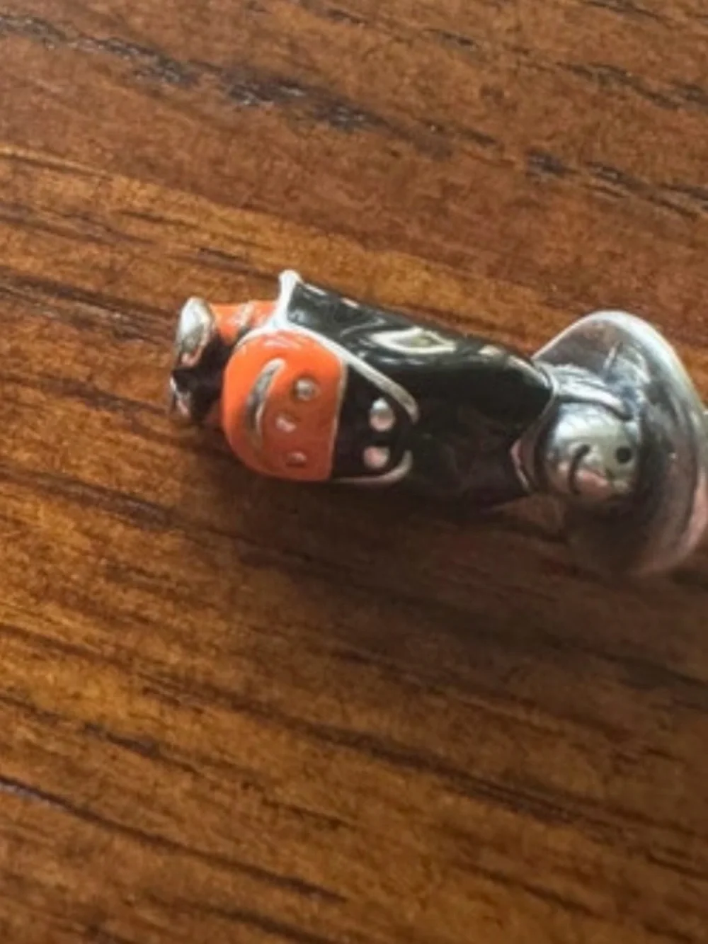 James Avery enamel costume witch pumpkin Halloween charm silver